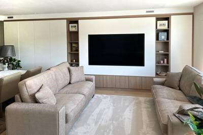 mueble a medida para televisión y almacenaje en donostia
